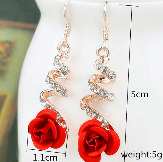 Rose Flower Earrings
