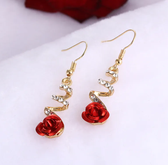 Rose Flower Earrings
