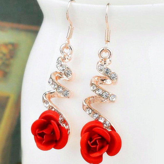Rose Flower Earrings