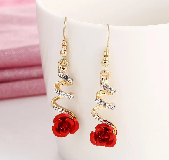 Rose Flower Earrings
