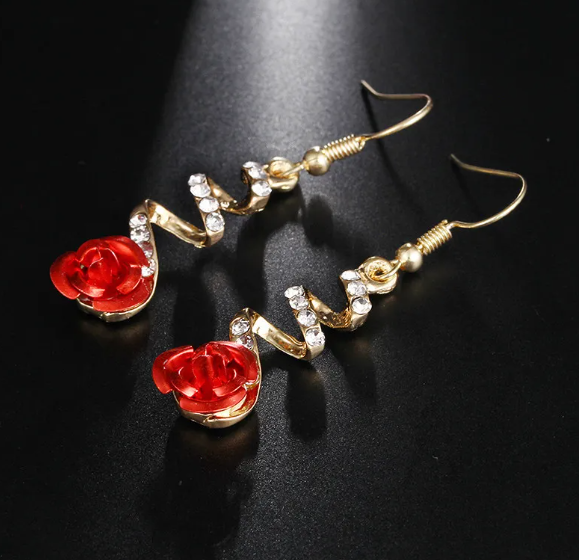 Rose Flower Earrings